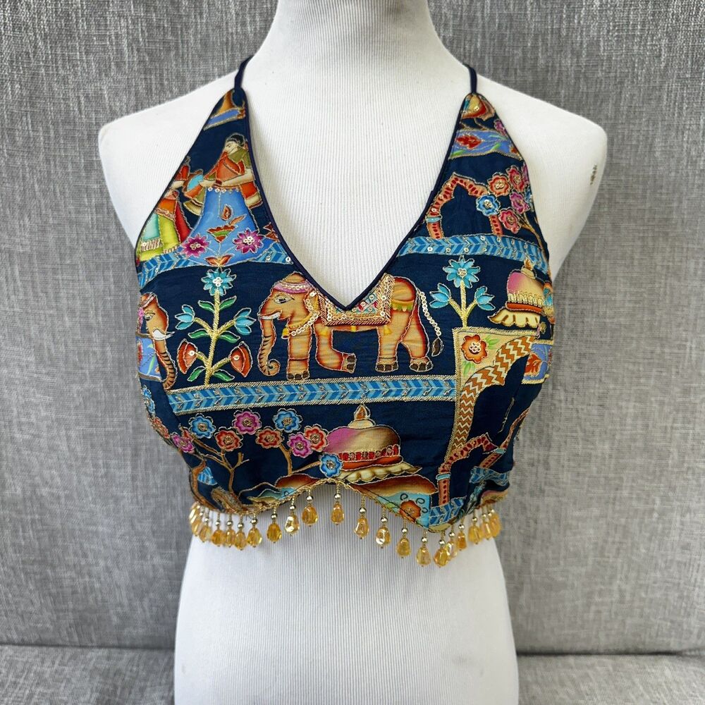 Choli For Navratri New halter neck and Pads Garba women tie back